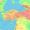 Mapa topográfico Turquía, altitud, relieve