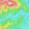 Mapa topográfico Ituren, altitud, relieve