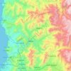 Mapa topográfico Provincia de Petorca, altitud, relieve