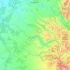 Mapa topográfico Quilaco, altitud, relieve