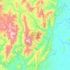 Mapa topográfico Reserva Comunal Tuntanaín, altitud, relieve