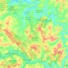 Mapa topográfico Lagoa Santa, altitud, relieve