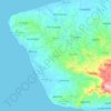 Mapa topográfico Rincón, altitud, relieve