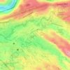 Mapa topográfico Los Cristales, altitud, relieve