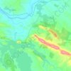 Mapa topográfico La Zarza, altitud, relieve