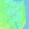 Mapa topográfico Partido de General Lavalle, altitud, relieve
