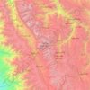 Mapa topográfico Parque Nacional Huascarán, altitud, relieve