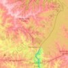 Mapa topográfico Hernandarias, altitud, relieve