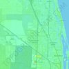 Mapa topográfico Palm Beach Gardens, altitud, relieve
