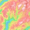 Mapa topográfico Sauda, altitud, relieve