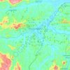 Mapa topográfico Pouso Alegre, altitud, relieve