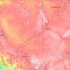 Mapa topográfico Apache County, altitud, relieve