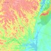 Mapa topográfico Nazaré, altitud, relieve