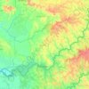 Mapa topográfico Itapúa, altitud, relieve