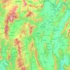 Mapa topográfico Provincia de Chiang Rai, altitud, relieve