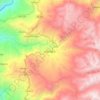 Mapa topográfico Huandoval, altitud, relieve