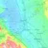 Mapa topográfico San Joaquin County, altitud, relieve