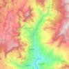 Mapa topográfico Choachí, altitud, relieve