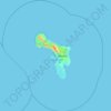 Mapa topográfico Bonaire, altitud, relieve