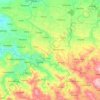 Mapa topográfico Lares, altitud, relieve