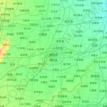 Mapa topográfico 濮阳市, altitud, relieve