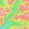 Mapa topográfico Moena, altitud, relieve