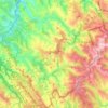 Mapa topográfico Cervantes, altitud, relieve