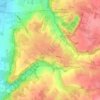 Mapa topográfico Cadier en Keer, altitud, relieve