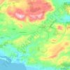 Mapa topográfico Δημοτική Ενότητα Ασκληπιείου, altitud, relieve