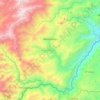 Mapa topográfico Manzanares, altitud, relieve