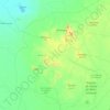 Mapa topográfico Guéra, altitud, relieve