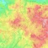 Mapa topográfico La Souterraine, altitud, relieve