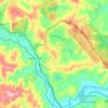 Mapa topográfico Confins, altitud, relieve