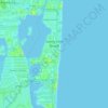 Mapa topográfico Sunny Isles Beach, altitud, relieve