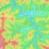 Mapa topográfico Lesaca, altitud, relieve