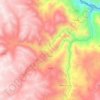 Mapa topográfico Laria, altitud, relieve
