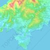 Mapa topográfico Calviá, altitud, relieve