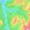 Mapa topográfico Manigod, altitud, relieve