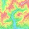 Mapa topográfico Champoléon, altitud, relieve