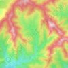 Mapa topográfico Puebla de la Sierra, altitud, relieve