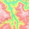 Mapa topográfico Ccapi, altitud, relieve