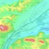 Mapa topográfico Martres-Tolosane, altitud, relieve