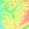 Mapa topográfico Tate County, altitud, relieve