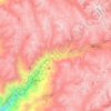 Mapa topográfico Huaros, altitud, relieve