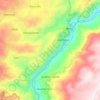 Mapa topográfico Huayllay Grande, altitud, relieve