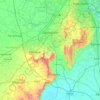 Mapa topográfico Gurugram, altitud, relieve