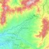Mapa topográfico Dosquebradas, altitud, relieve
