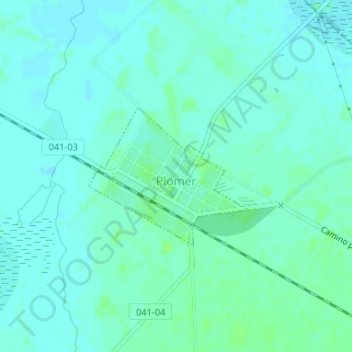 Mapa topográfico Plomer, altitud, relieve