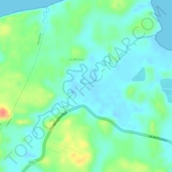 Mapa topográfico Río Lagarto, altitud, relieve