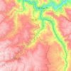 Mapa topográfico Huando, altitud, relieve